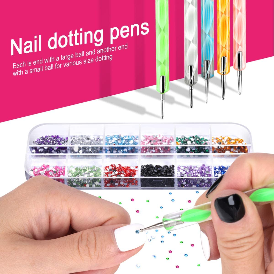  Teenitor Nail Art Kit for Beginners, Nail Art Supplies With  Nail Art Brushes, Nail Dotting Tools, Nail Art Stickers, Nail Art  Rhinestone, Nail Art Foil, Nail Art Tapes, Nail Accessories For