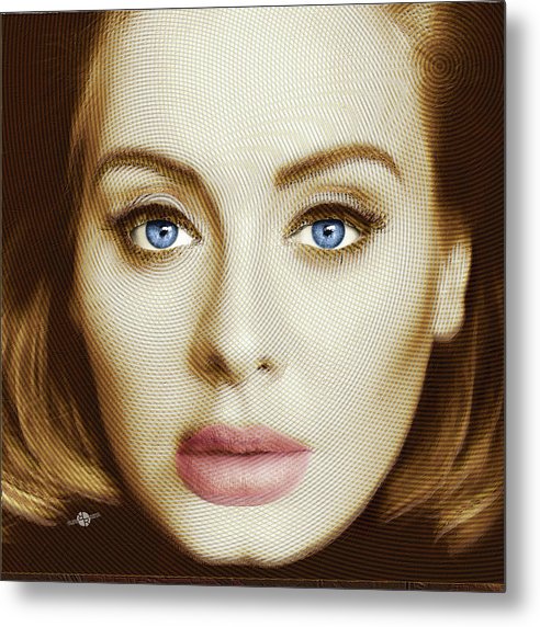 Adele Painting Circle Pattern 2 - Metal Print