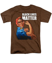 Black Lives Matter T-Shirt Rosie The Riveter 2 - Men's T-Shirt  (Regular Fit)