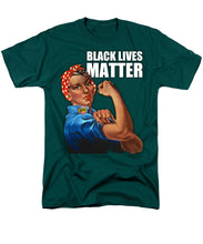 Black Lives Matter T-Shirt Rosie The Riveter 2 - Men's T-Shirt  (Regular Fit)