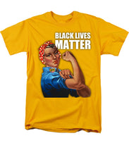 Black Lives Matter T-Shirt Rosie The Riveter 2 - Men's T-Shirt  (Regular Fit)