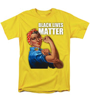 Black Lives Matter T-Shirt Rosie The Riveter 2 - Men's T-Shirt  (Regular Fit)