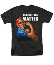 Black Lives Matter T-Shirt Rosie The Riveter 2 - Men's T-Shirt  (Regular Fit)