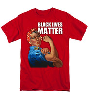 Black Lives Matter T-Shirt Rosie The Riveter 2 - Men's T-Shirt  (Regular Fit)