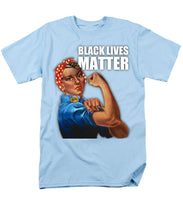 Black Lives Matter T-Shirt Rosie The Riveter 2 - Men's T-Shirt  (Regular Fit)