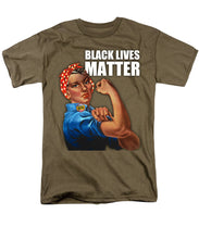 Black Lives Matter T-Shirt Rosie The Riveter 2 - Men's T-Shirt  (Regular Fit)