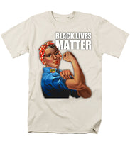 Black Lives Matter T-Shirt Rosie The Riveter 2 - Men's T-Shirt  (Regular Fit)