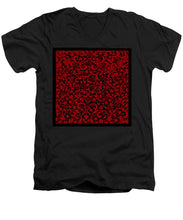 Blood Lace - Men's V-Neck T-Shirt Men's V-Neck T-Shirt Pixels Black Small 