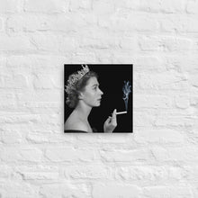 Queen Elizabeth Smoking Canvas