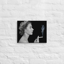 Queen Elizabeth Smoking Canvas