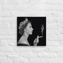 Queen Elizabeth Smoking Canvas