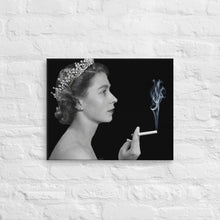 Queen Elizabeth Smoking Canvas