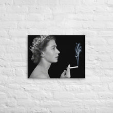 Queen Elizabeth Smoking Canvas