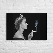 Queen Elizabeth Smoking Canvas