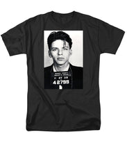 Frank Sinatra Mug Shot Vertical - Men's T-Shirt  (Regular Fit) Men's T-Shirt (Regular Fit) Pixels Black Small 