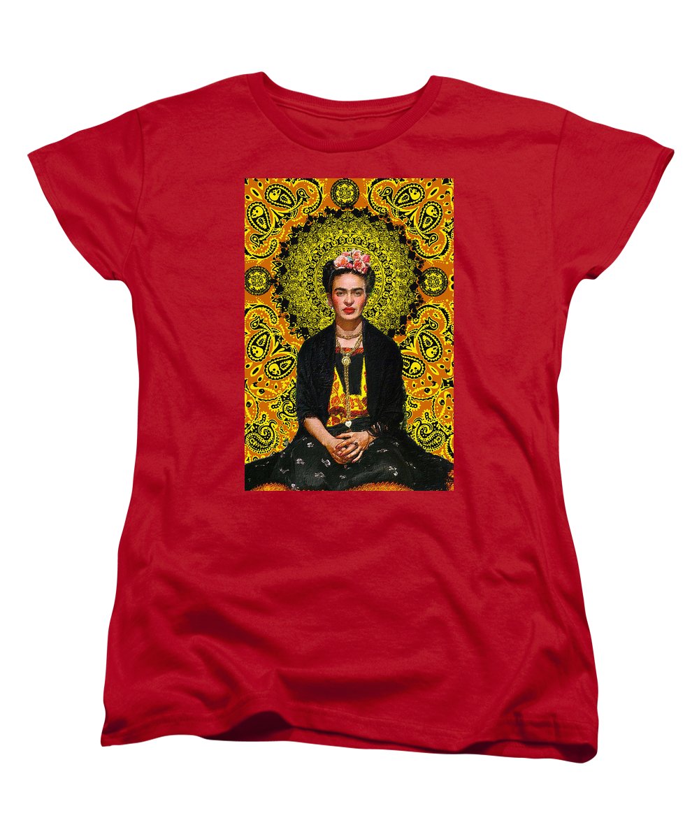 Frida Kahlo 3 - Women's T-Shirt (Standard Fit) Women's T-Shirt (Standard Fit) Pixels Red Small 