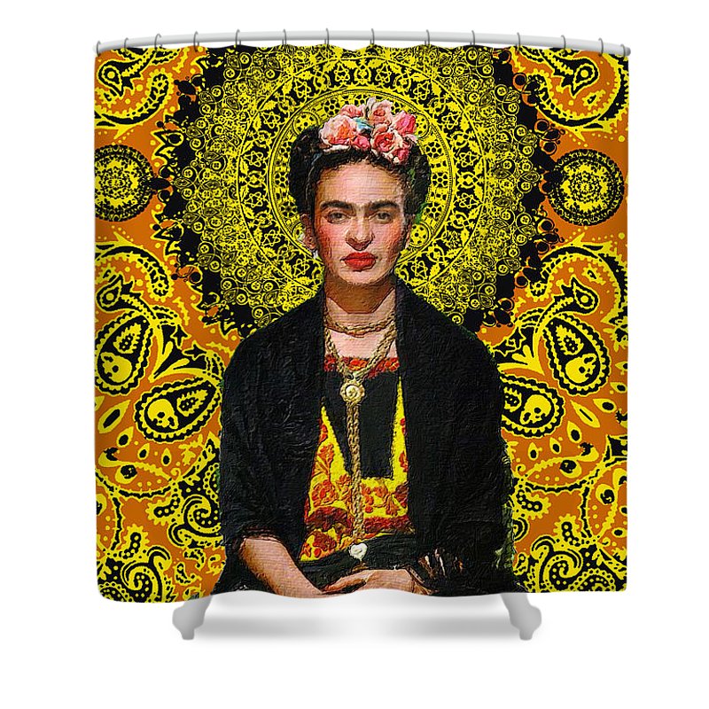 Frida Kahlo 3 - Shower Curtain Shower Curtain Pixels 71