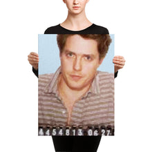 Painting of Hugh Grant Mug Shot 1995 Black Color Mugshot Canvas