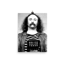 David Crosby Mug Shot Vertical Painting Black And White Poster