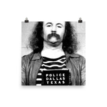 David Crosby Mug Shot Vertical Painting Black And White Poster