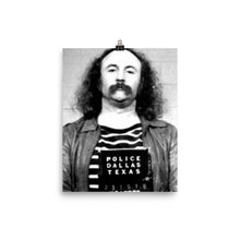 David Crosby Mug Shot Vertical Painting Black And White Poster