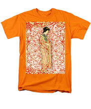 Japanese Woman Rise Dressing - Men's T-Shirt  (Regular Fit) Men's T-Shirt (Regular Fit) Pixels Orange Small 