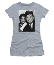 John F Kennedy And Jackie - Women's T-Shirt (Athletic Fit) Women's T-Shirt (Athletic Fit) Pixels Heather Small 