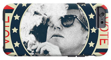 John F Kennedy Cigar And Sunglasses Campaign Poster - Phone Case