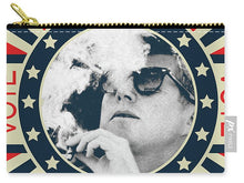 John F Kennedy Cigar And Sunglasses Campaign Poster - Carry-All Pouch