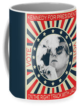 John F Kennedy Cigar And Sunglasses Campaign Poster - Mug