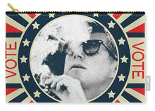 John F Kennedy Cigar And Sunglasses Campaign Poster - Carry-All Pouch