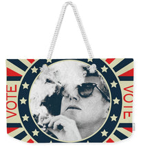 John F Kennedy Cigar And Sunglasses Campaign Poster - Weekender Tote Bag