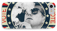 John F Kennedy Cigar And Sunglasses Campaign Poster - Phone Case