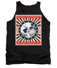 John F Kennedy Cigar And Sunglasses Campaign Poster - Tank Top