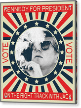 John F Kennedy Cigar And Sunglasses Campaign Poster - Acrylic Print