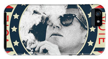 John F Kennedy Cigar And Sunglasses Campaign Poster - Phone Case