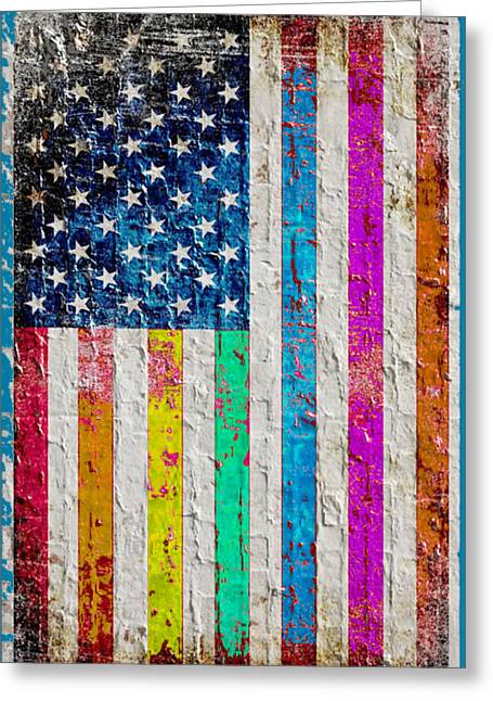 LGBTQ LGBT Gay Pride American Flag - Greeting Card