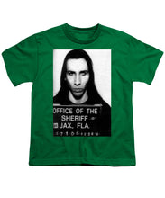 Marilyn Manson Mug Shot Vertical - Youth T-Shirt