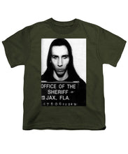 Marilyn Manson Mug Shot Vertical - Youth T-Shirt