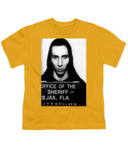 Marilyn Manson Mug Shot Vertical - Youth T-Shirt