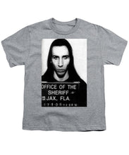 Marilyn Manson Mug Shot Vertical - Youth T-Shirt