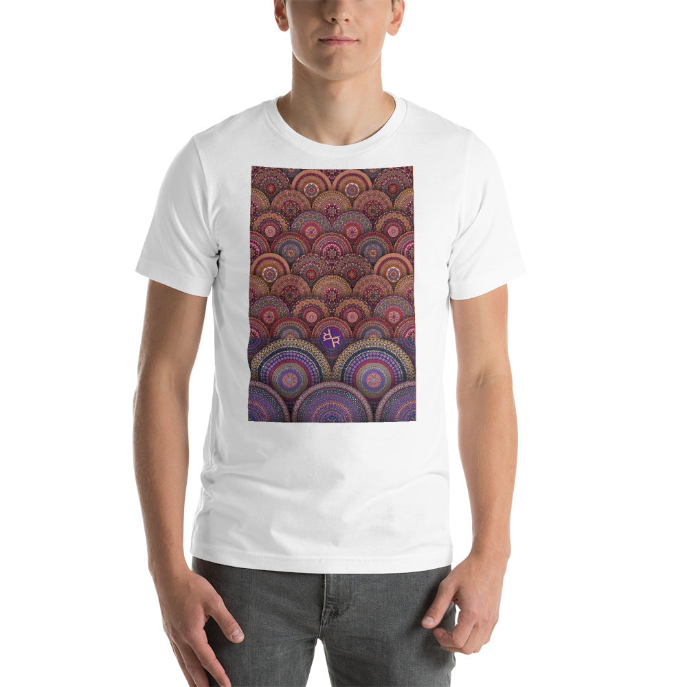 Rubino Zen Flower Yoga Mandala One World One Love Short-Sleeve Unisex T-Shirt