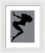 Our Bodies Our Way Future Is Female Feminist Statement Mudflap Girl Diving - Framed Print Framed Print Pixels 9.000" x 12.000" White White