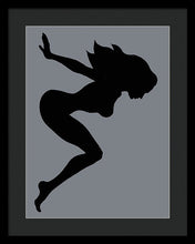 Our Bodies Our Way Future Is Female Feminist Statement Mudflap Girl Diving - Framed Print Framed Print Pixels 15.000" x 20.000" Black Black