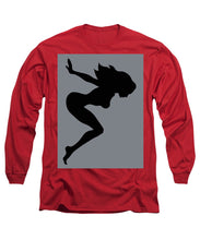 Our Bodies Our Way Future Is Female Feminist Statement Mudflap Girl Diving - Long Sleeve T-Shirt Long Sleeve T-Shirt Pixels Red Small 