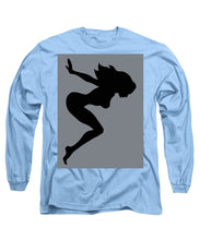 Our Bodies Our Way Future Is Female Feminist Statement Mudflap Girl Diving - Long Sleeve T-Shirt Long Sleeve T-Shirt Pixels Carolina Blue Small 
