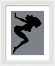 Our Bodies Our Way Future Is Female Feminist Statement Mudflap Girl Diving - Framed Print Framed Print Pixels 12.000" x 16.000" White White