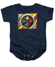 Pittsburgh Steelers Football - Baby Onesie Baby Onesie Pixels Navy Small 