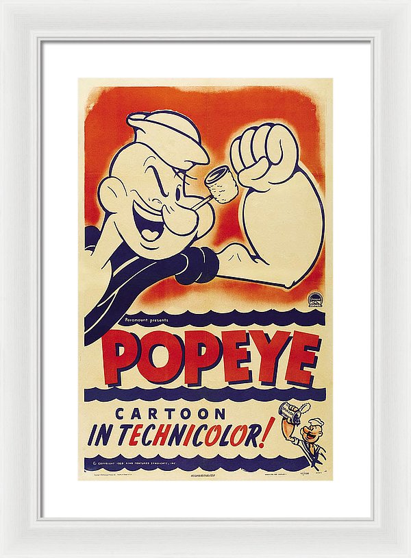 Popeye Technicolor - Framed Print – Rubino Creative Fine Art