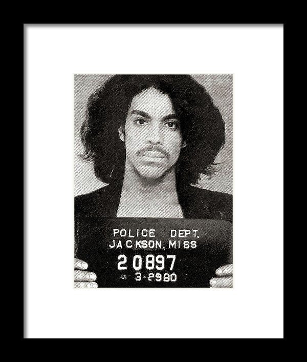 Prince Mug Shot Acrylic - Framed Print